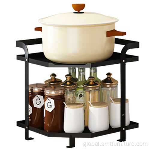 holder storage kitchen tool set rack stand 2 Tiers Rolling Utility Cart Movable Storage Supplier